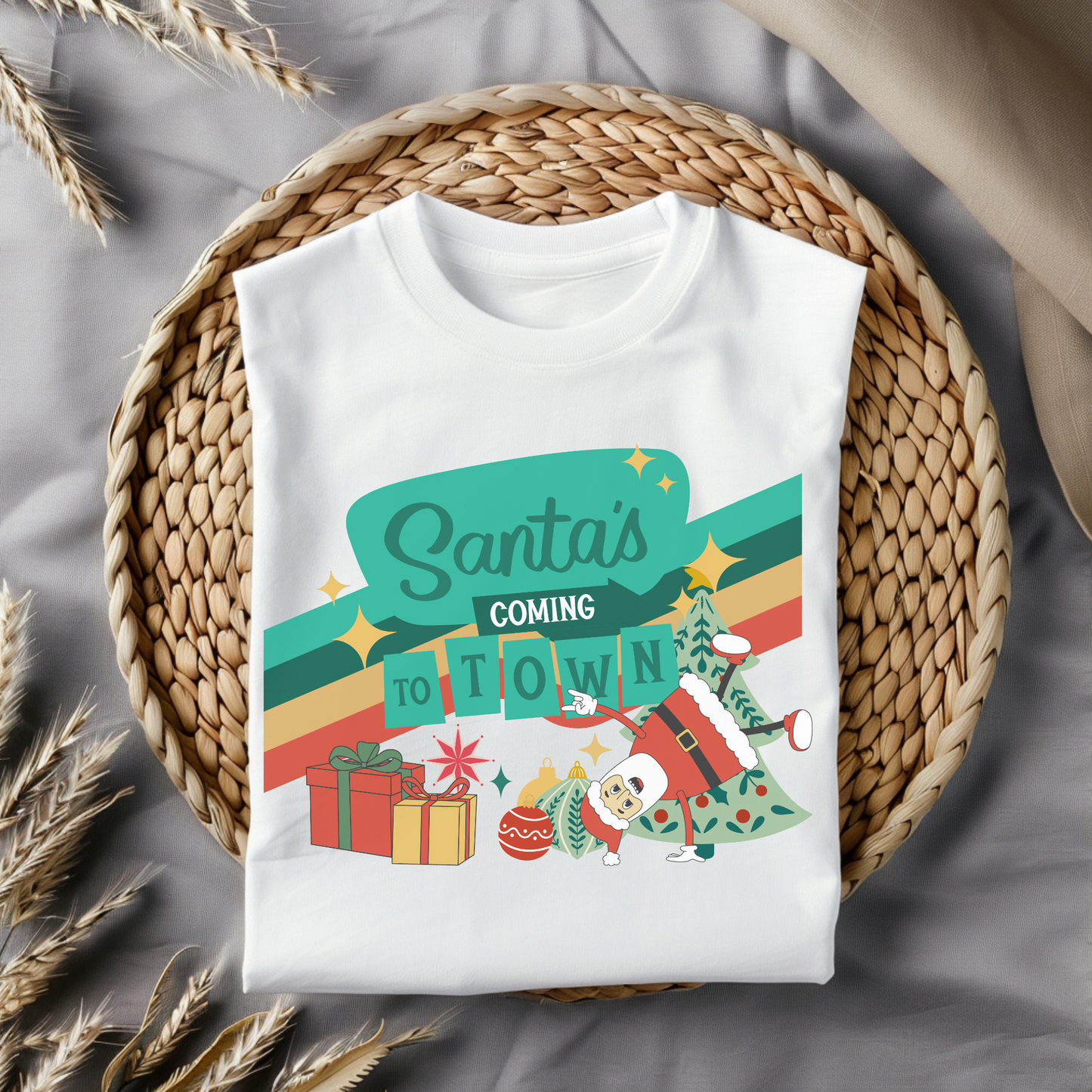 Santa is Coming To Town Christmas PNG Digital Download