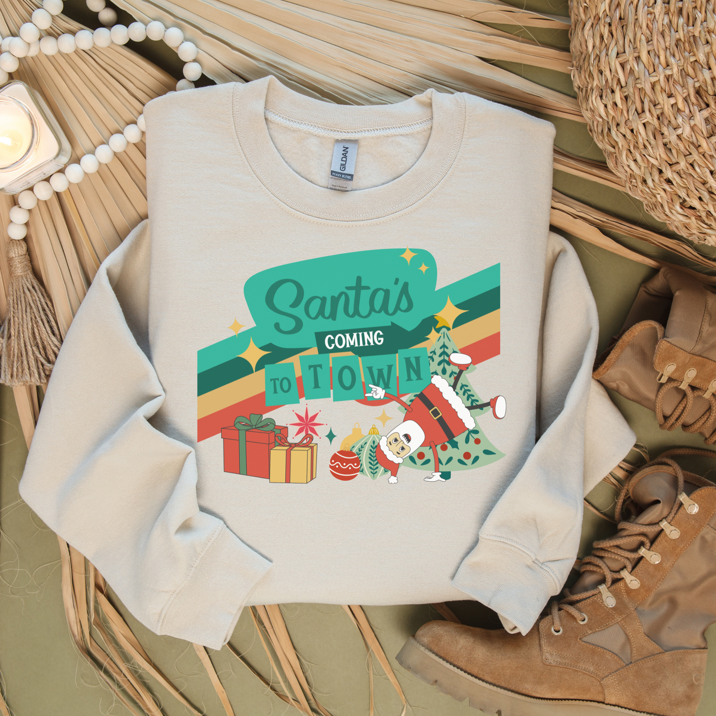 Santa is Coming To Town Christmas PNG Digital Download