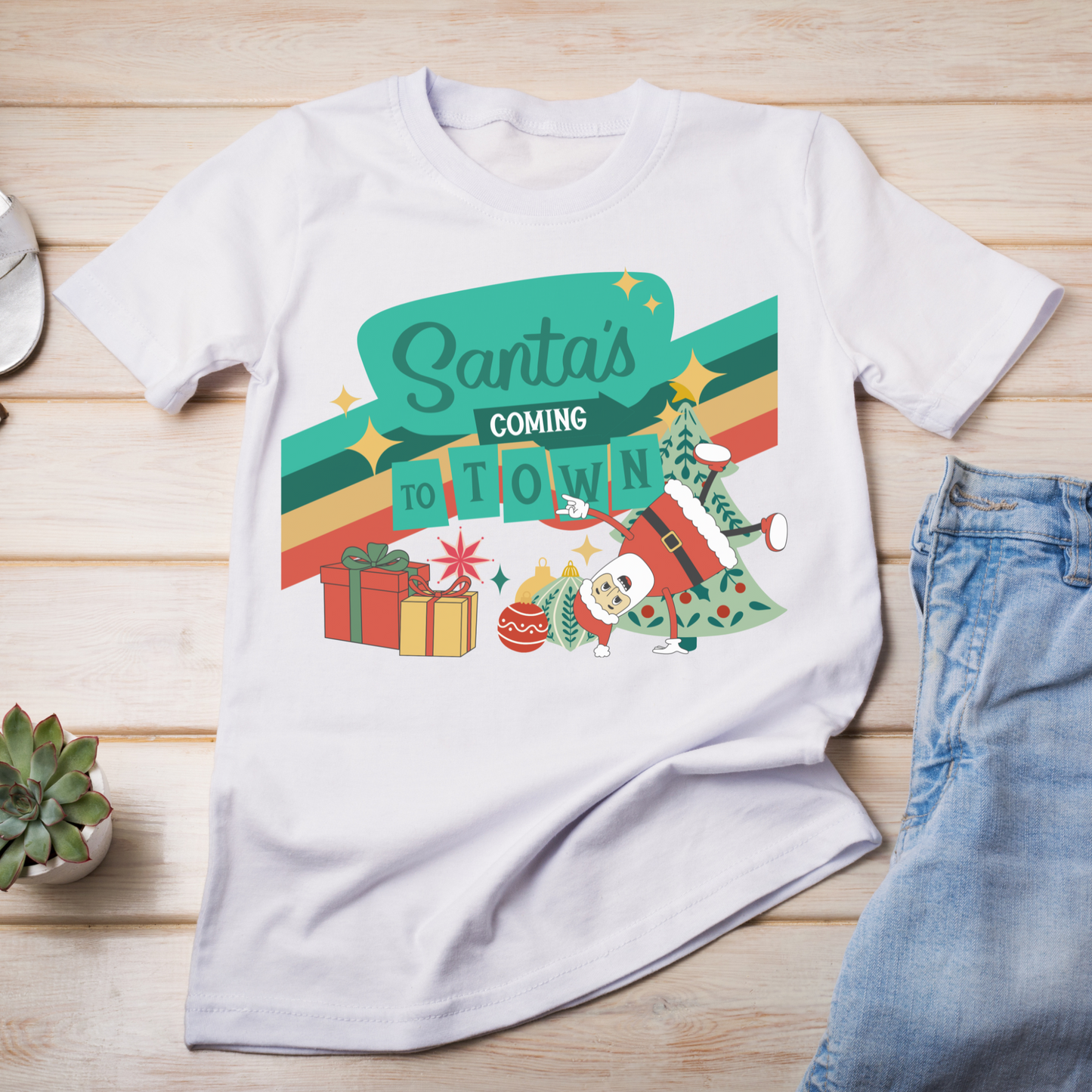 Santa is Coming To Town Christmas PNG Digital Download
