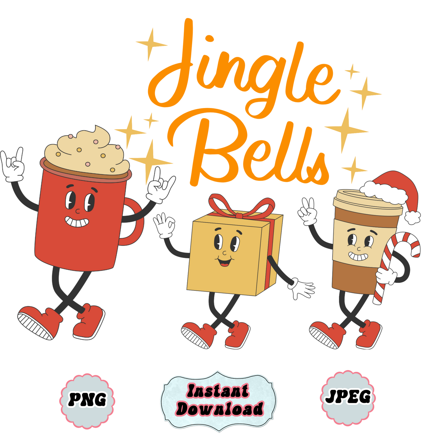 jingle bells food Christmas PNG Digital Download