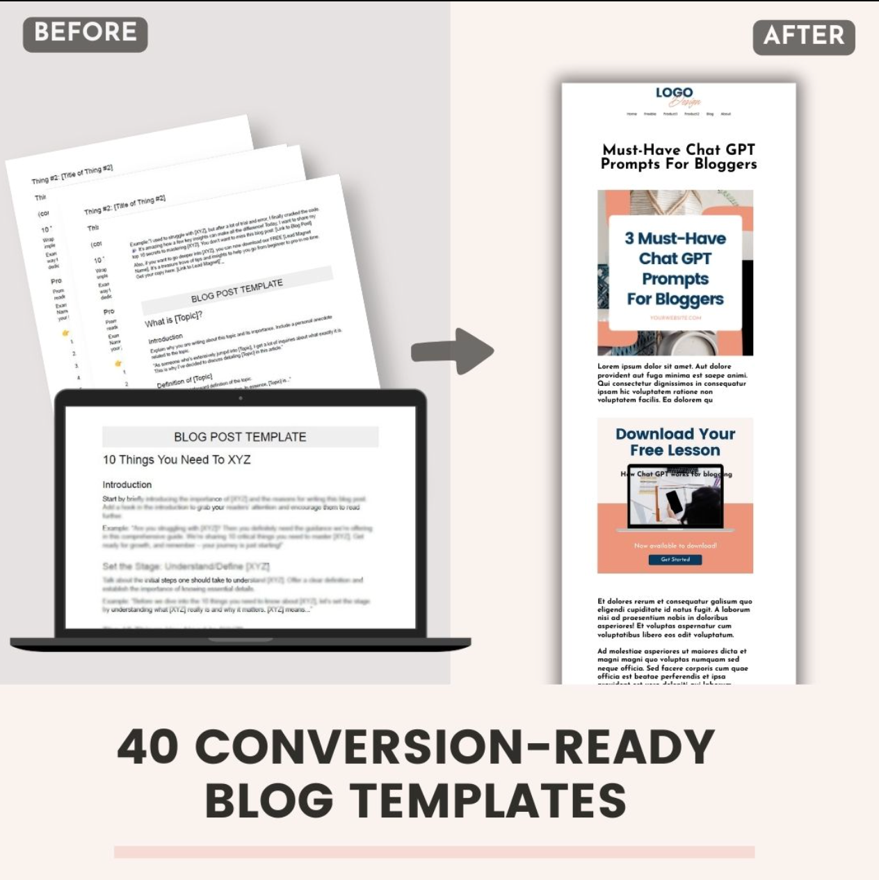 Sample Product 2Conversion Ready Blog Bundle – Master Resell Rights (MRR)