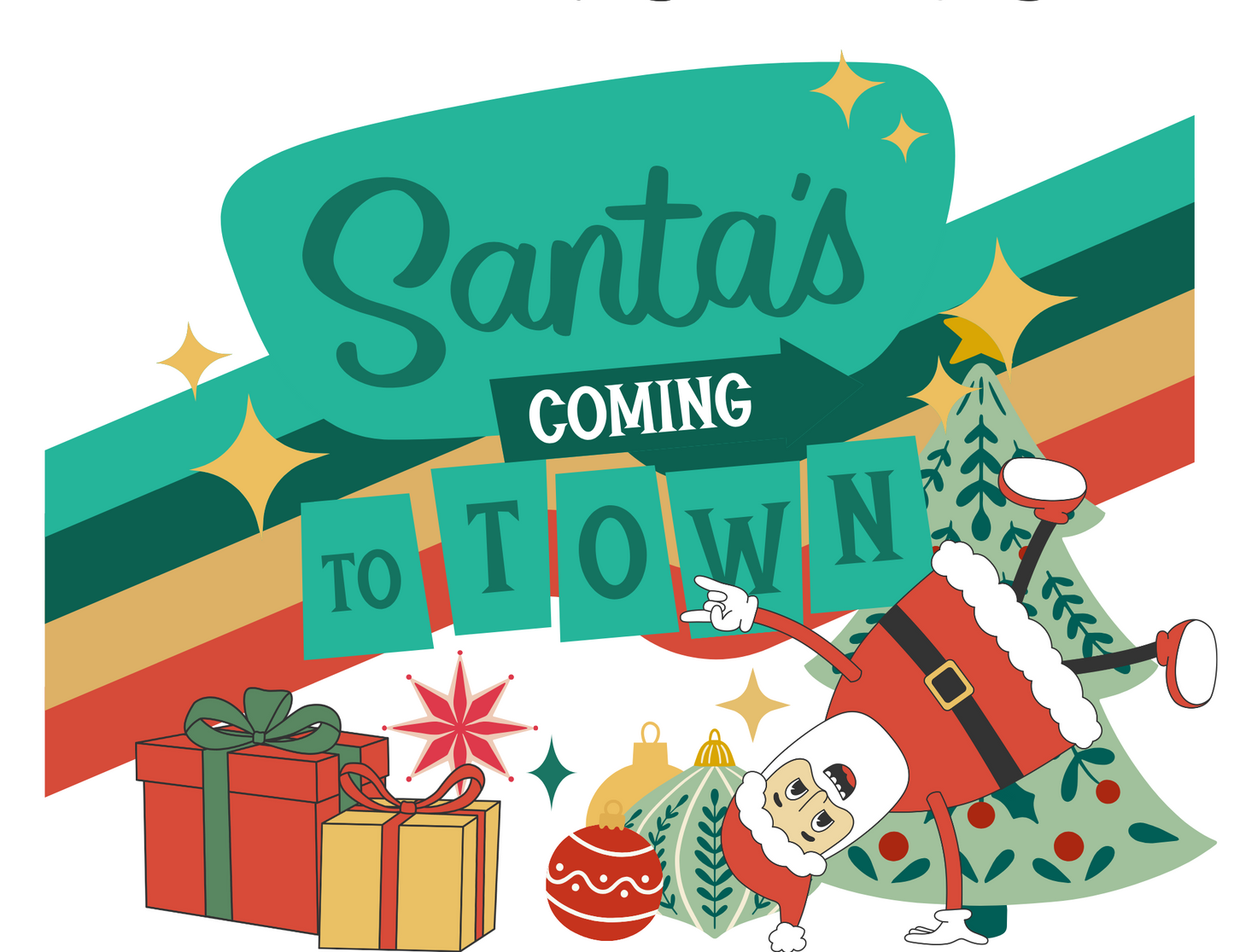 Santa is Coming To Town Christmas PNG Digital Download