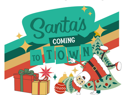 Santa is Coming To Town Christmas PNG Digital Download