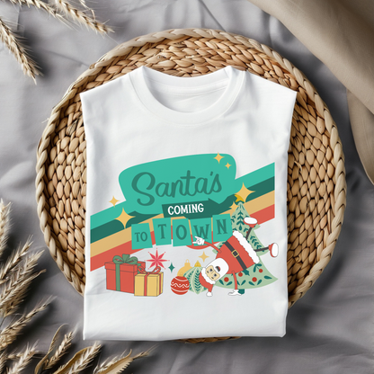 Santa is Coming To Town Christmas PNG Digital Download