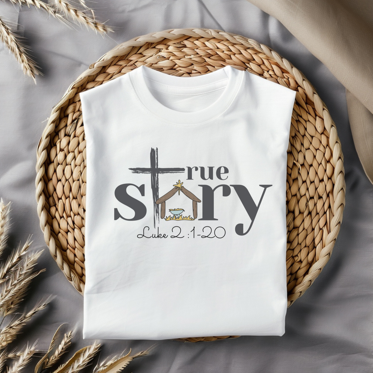 True Story Manger Christmas PNG Digital Download