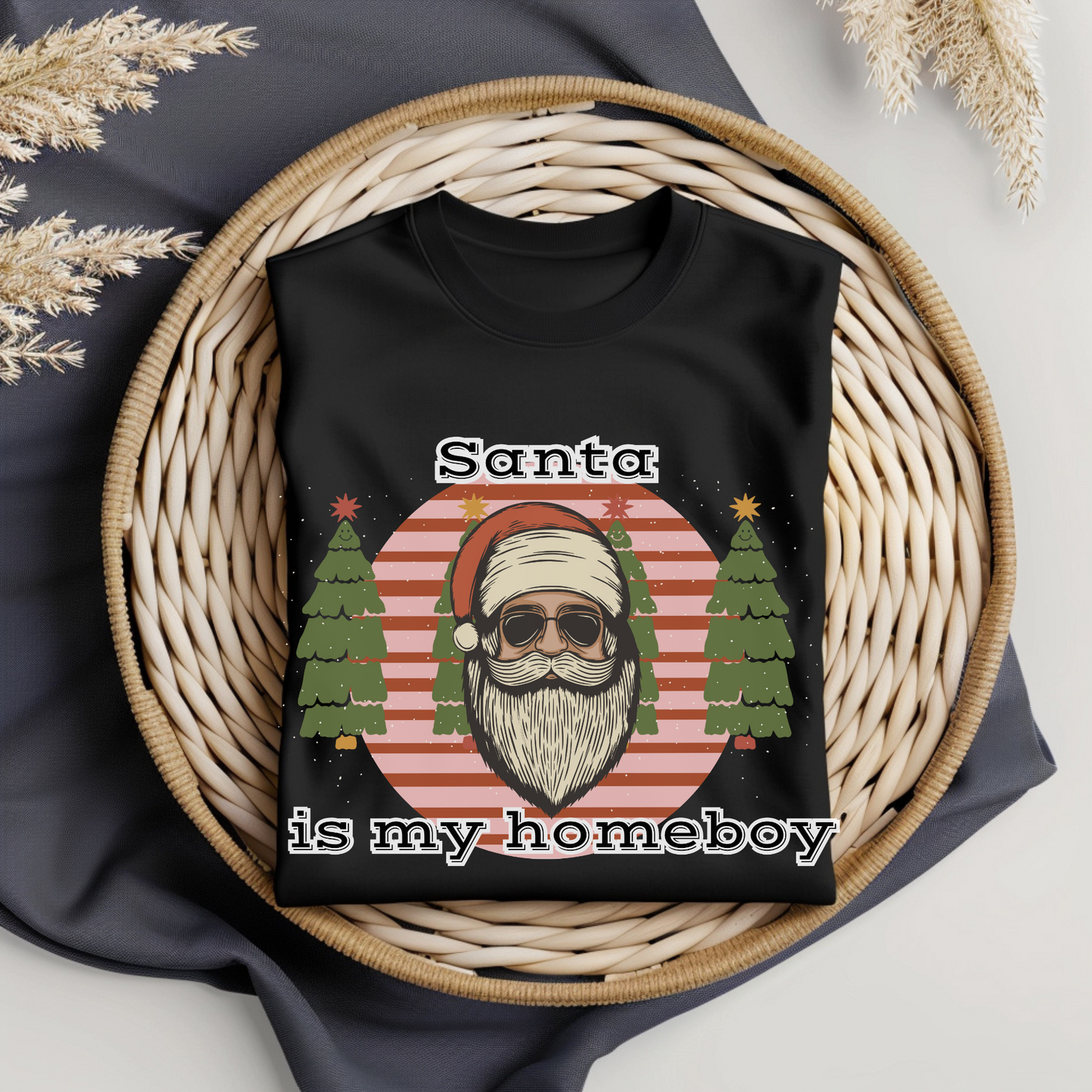 Santa is my homeboy christmas PNG Digital Download