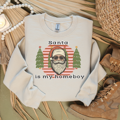 Santa is my homeboy christmas PNG Digital Download