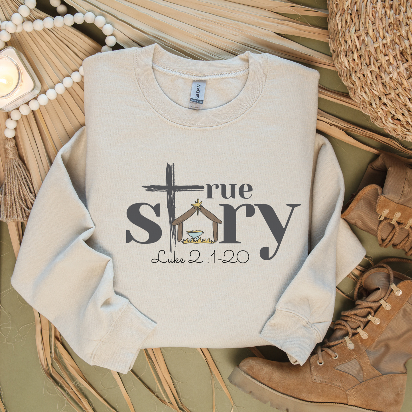 True Story Manger Christmas PNG Digital Download