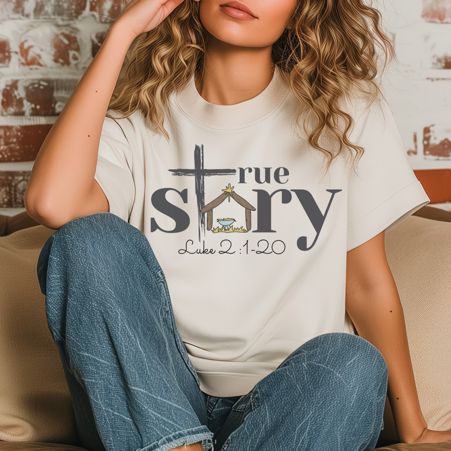 True Story Manger Christmas PNG Digital Download