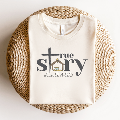 True Story Manger Christmas PNG Digital Download