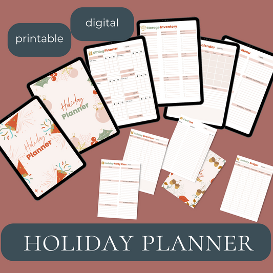 Custom Instant Download PDF Downloadable Holiday Planner