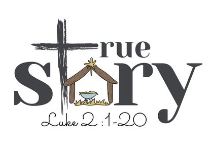 True Story Manger Christmas PNG Digital Download