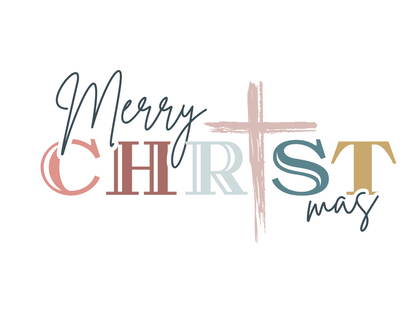 Merry Christ Christmas PNG Digital Download