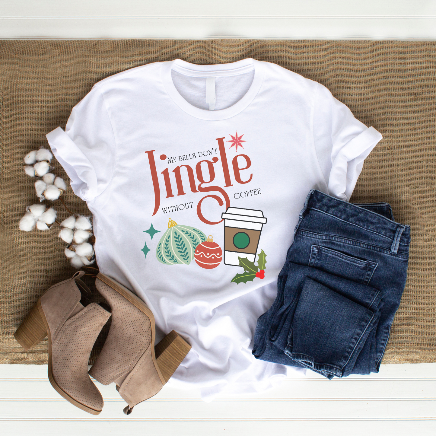 Jingle without coffee Christmas PNG Digital Download