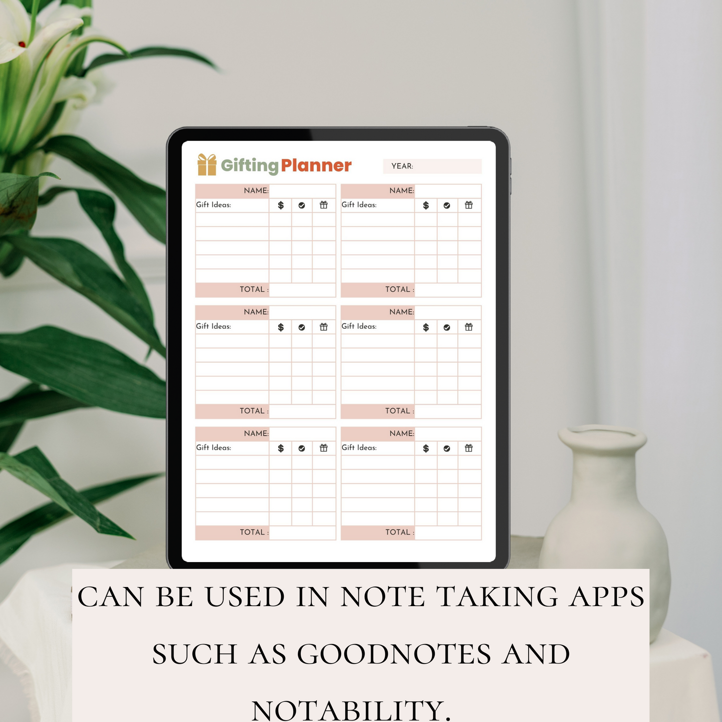 Custom Instant Download PDF Downloadable Holiday Planner