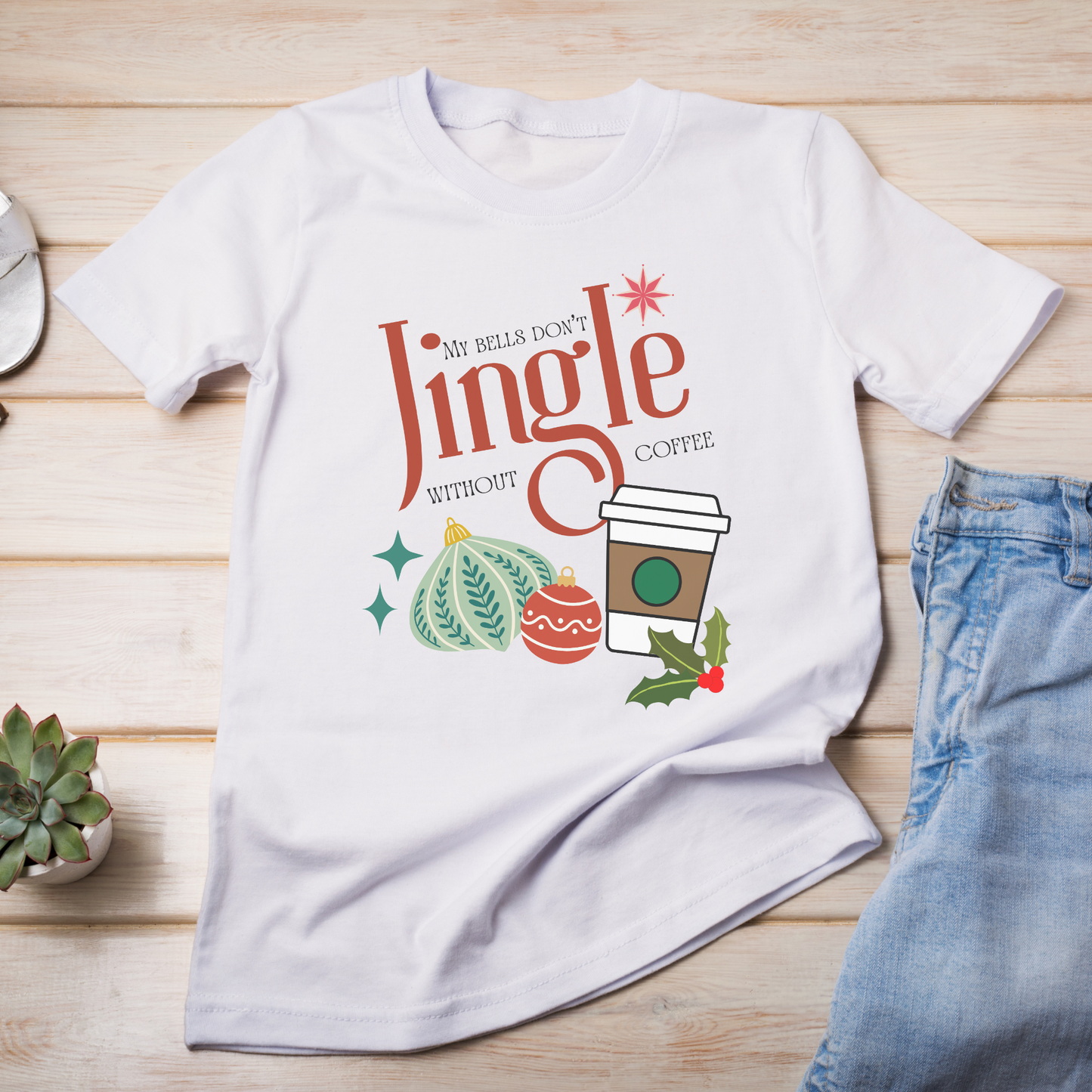Jingle without coffee Christmas PNG Digital Download