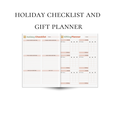 Custom Instant Download PDF Downloadable Holiday Planner