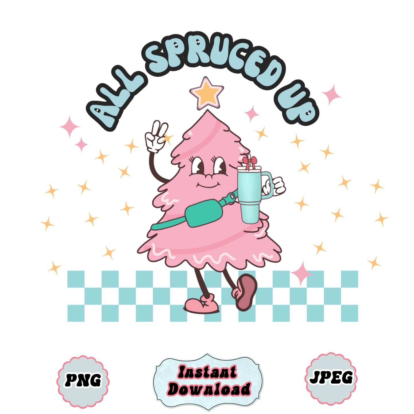 All Spruced up Christmas PNG Digital Download