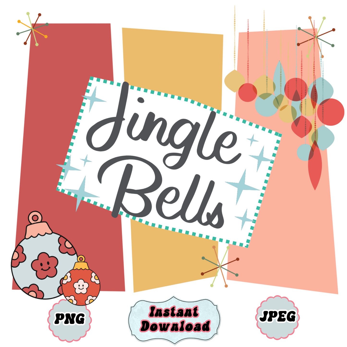 jingle bells christmas PNG Digital Download