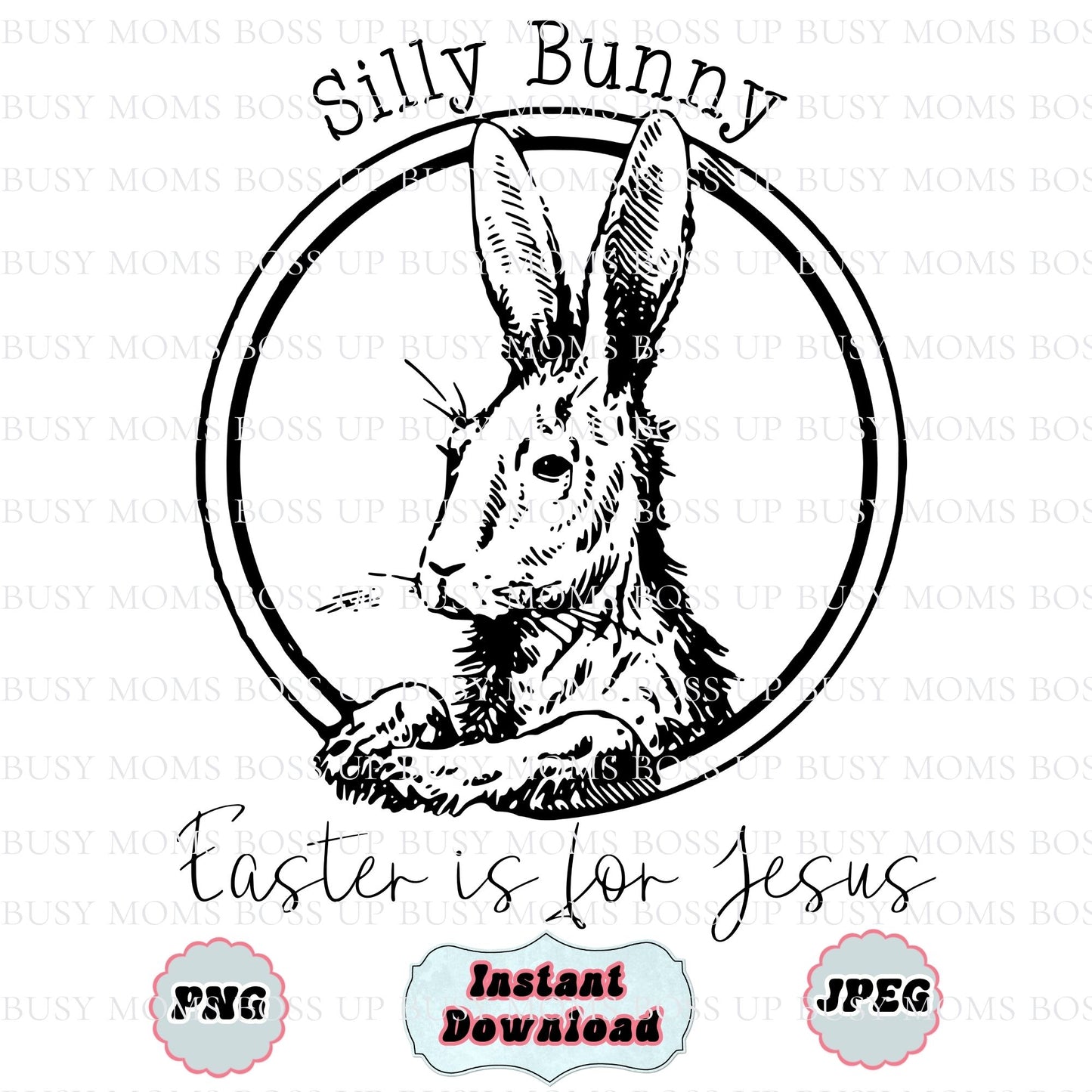 Silly Bunny Digital PNG