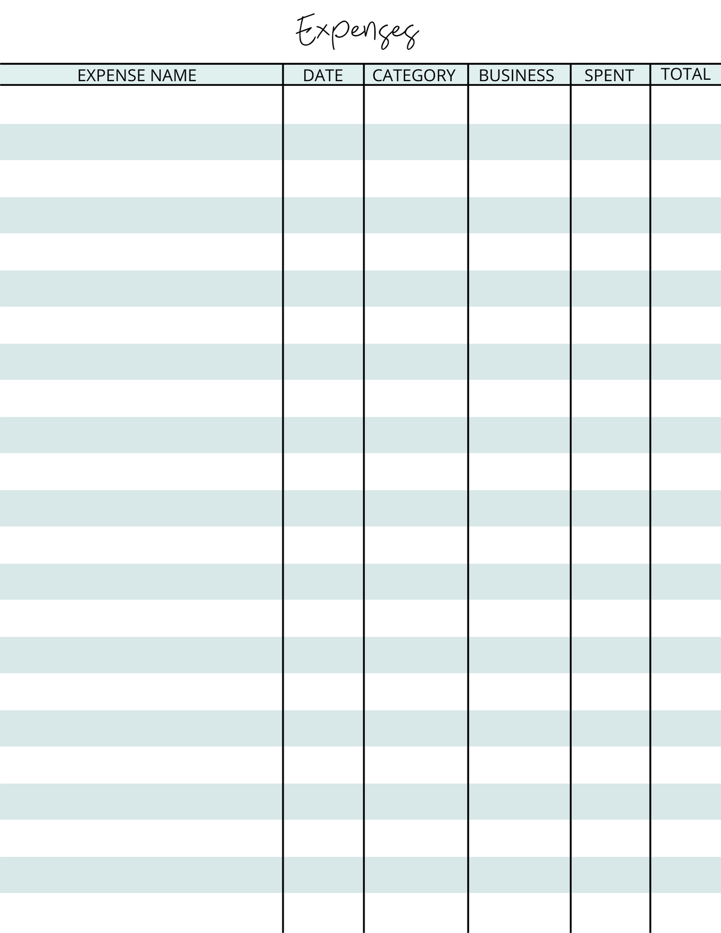 Custom Instant Download PDF Downloadable Yearly Monthly Weekly Daily Printable Planner Turquoise